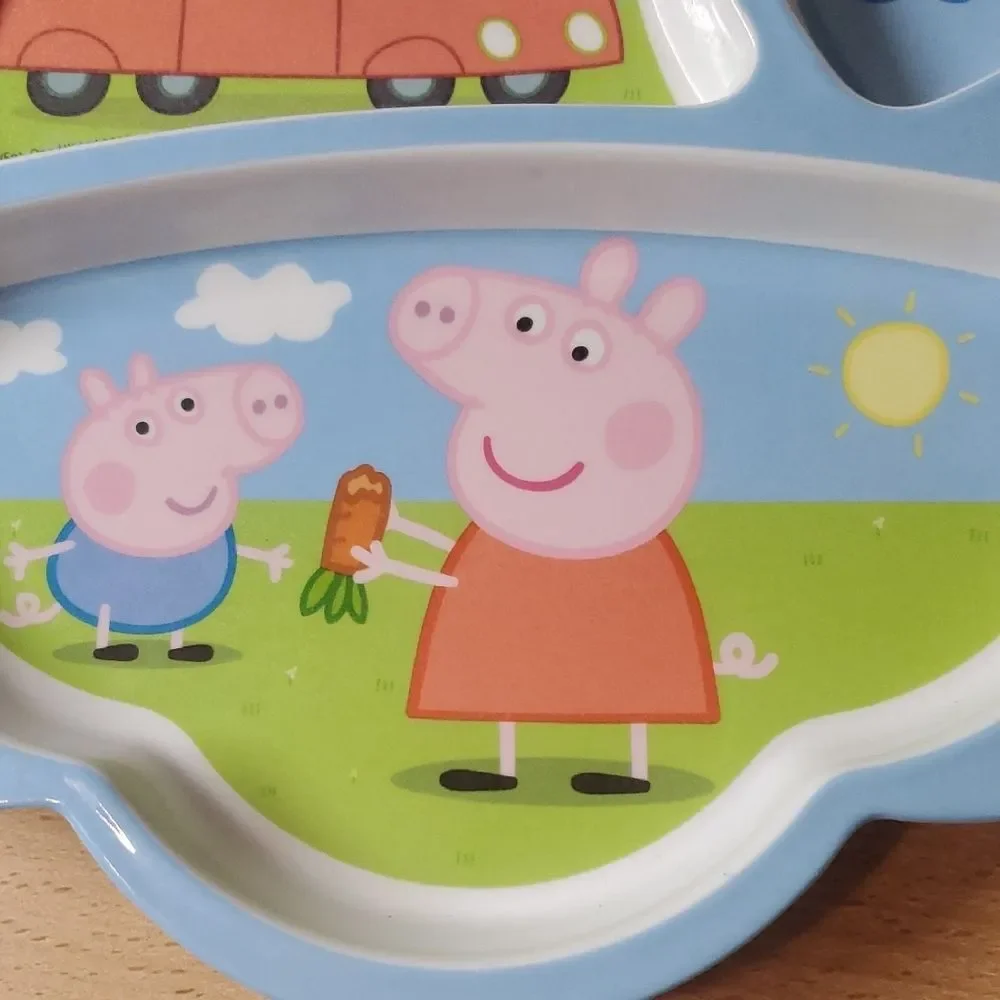 Zak! Designs Vintage Peppa Pig Cloud-Shaped Childrens Dinner Plate Melamine 2003